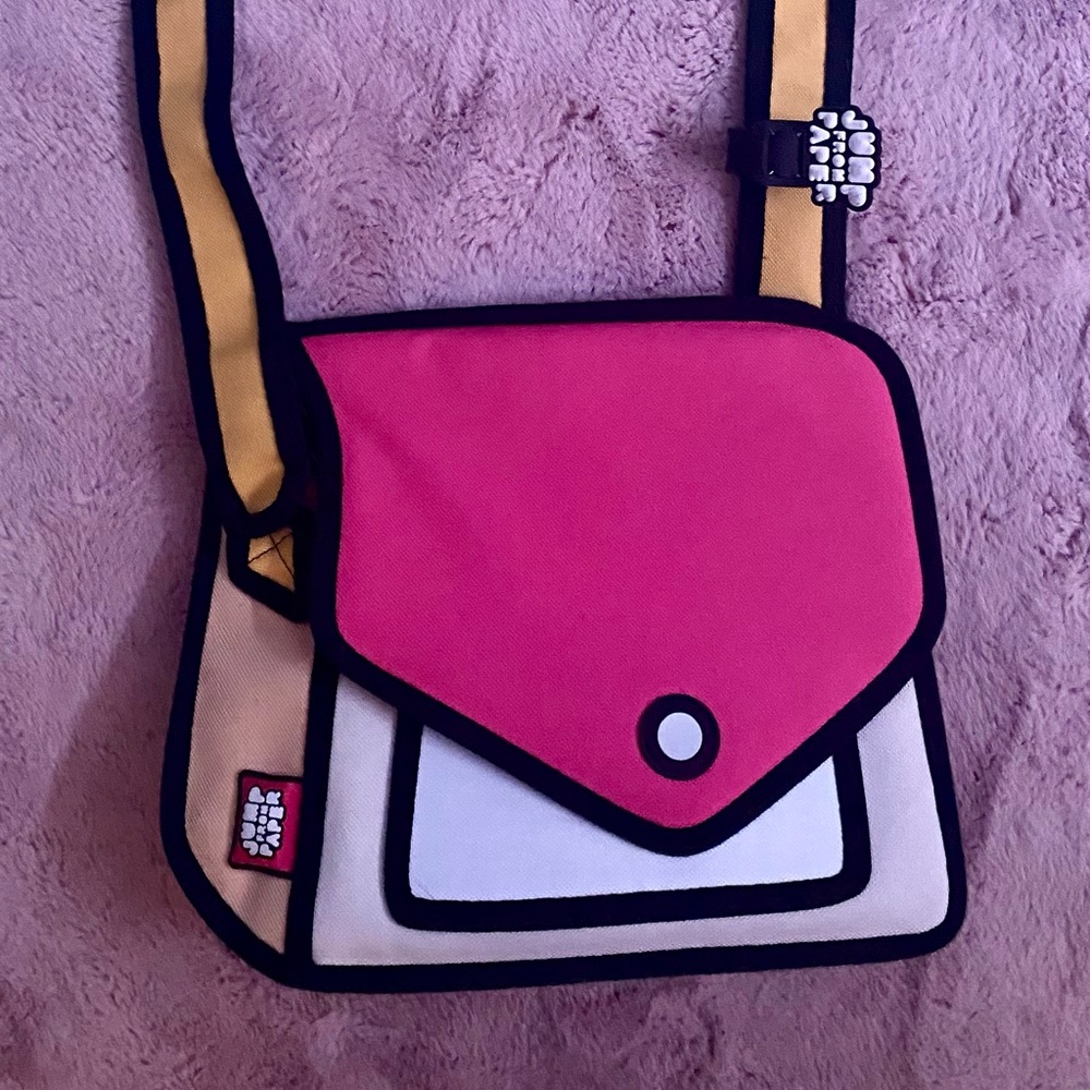 Jump from paper giggles shoulder bag purse pink yellow 2d anime cartoon bag cute